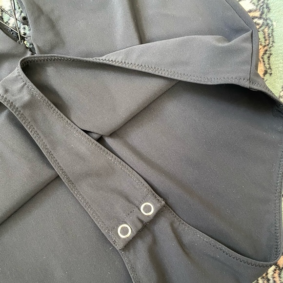 Alexander Wang T deep v lace up black bodysuit - Picture 10 of 10